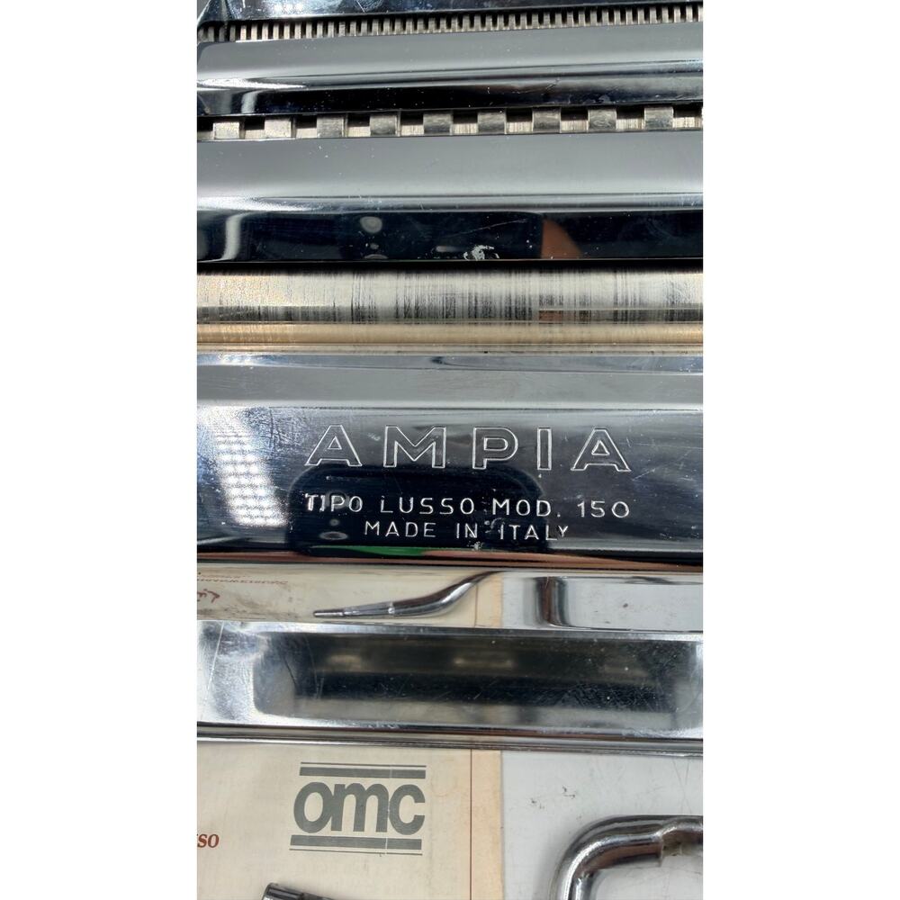 Vintage Marcato Ampia 150 Pasta Machine With Clamp & Hand Crank - Picture 4 of 6